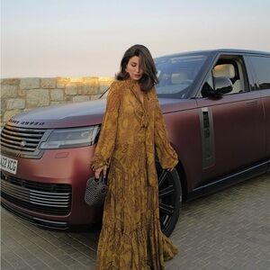 Zara Mustard Paisley Maxi Dress